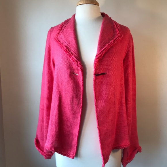 Maralyce Ferree Jackets & Blazers - Maralyce Ferree Linen Jacket, Made in USA, Pink